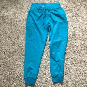 Mandala Teal Scrub Joggers